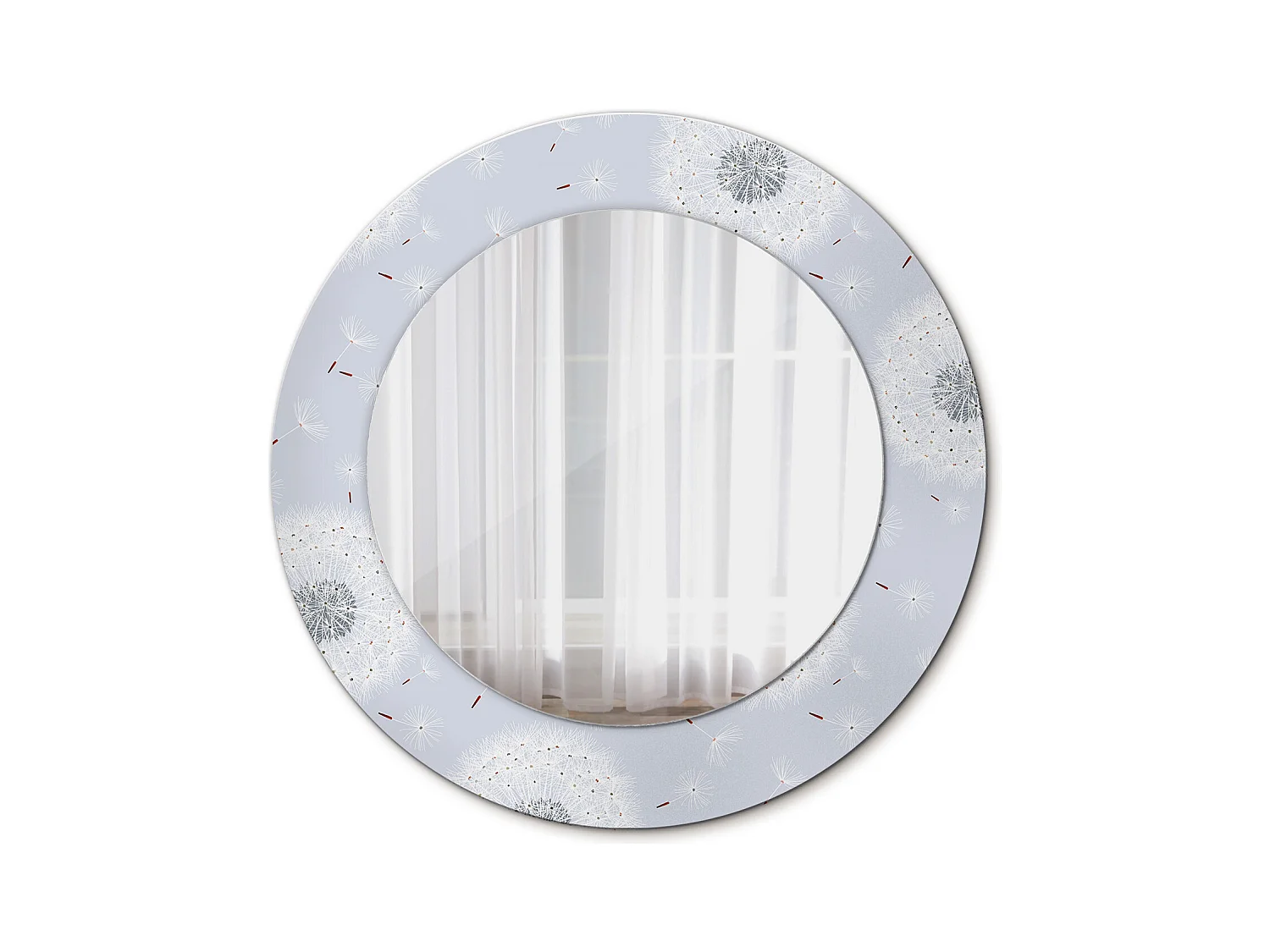 Miroir rond décoratif - Pissenlits - 50 cm