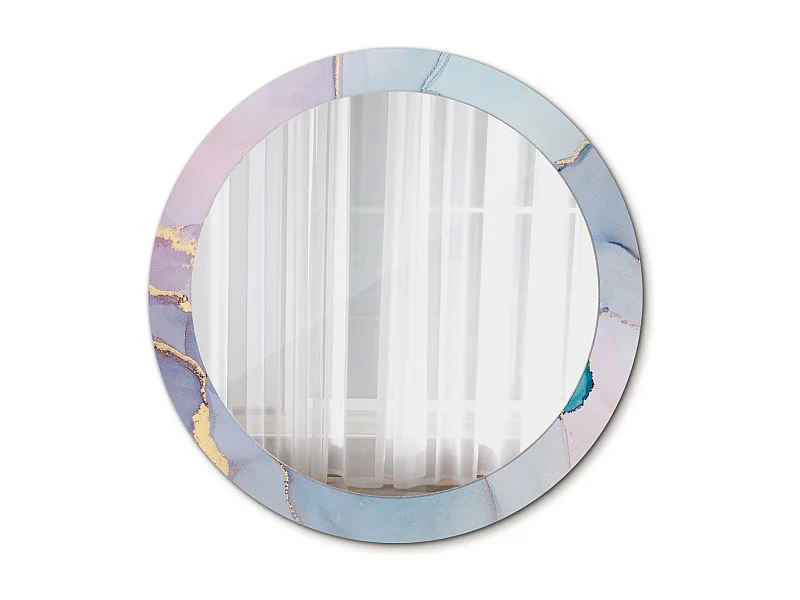 Dekorativer runder Spiegel - Abstrakte Flüssigkeit - 80 cm