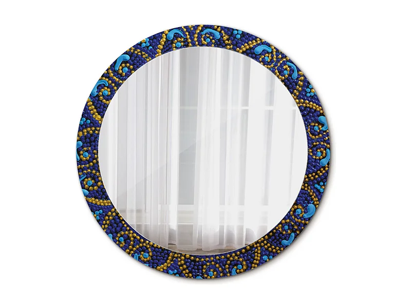 Miroir rond décoratif - Motif Carnaval - 80 cm