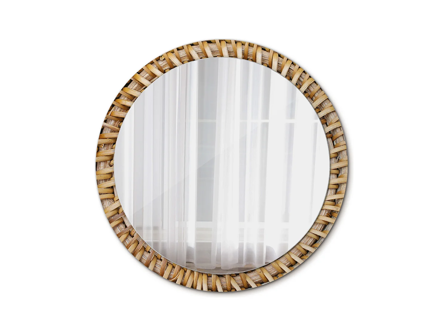 Miroir rond décoratif - Tresse - 100 cm