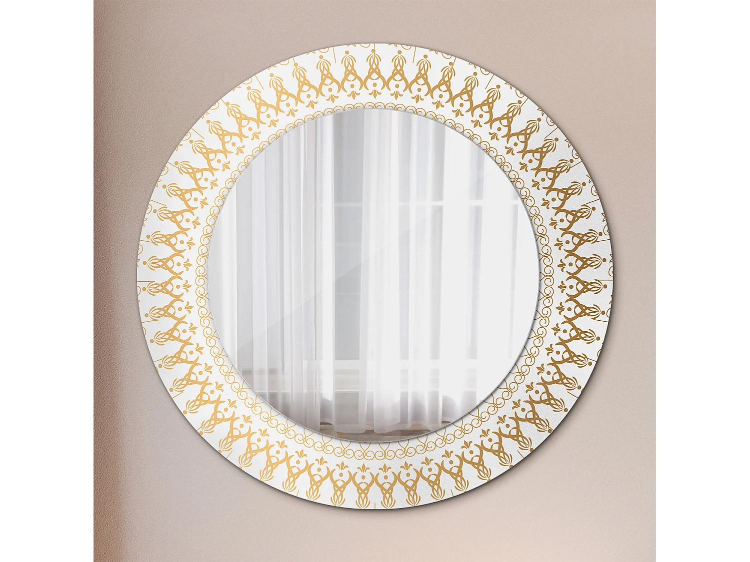 Decoratieve ronde spiegel - Indian Mandala - 50 cm