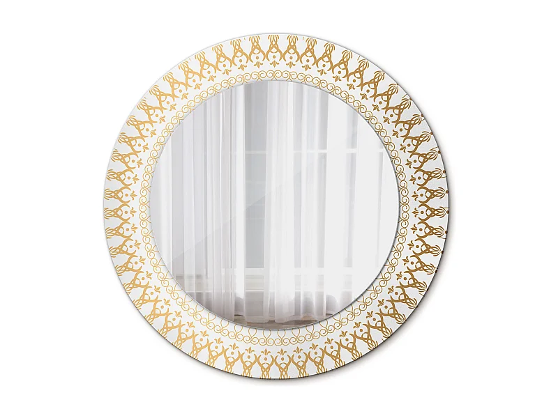 Dekorativer runder Spiegel - Indisches Mandala - 50 cm