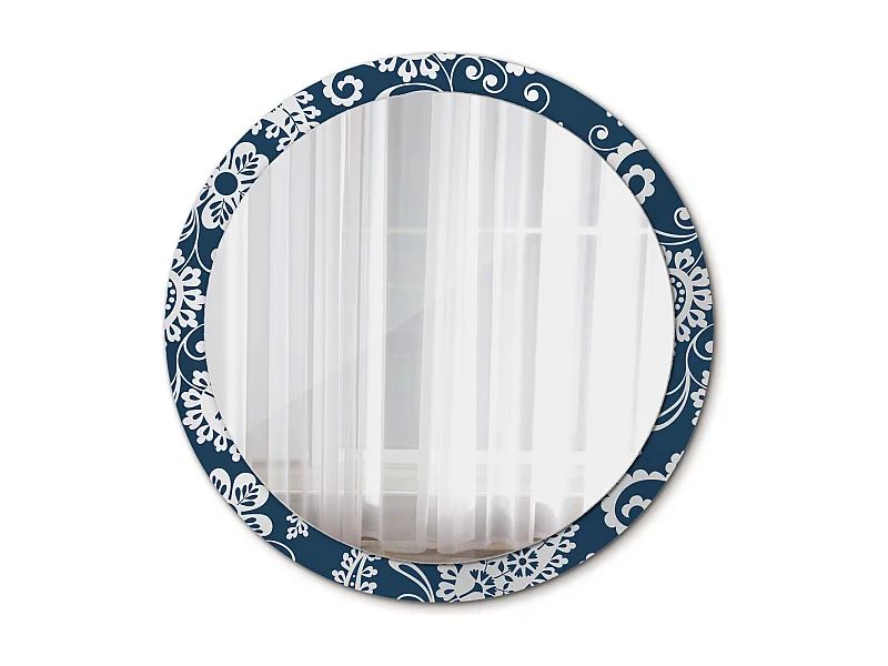 Miroir rond décoratif - Composition Paisley - 100 cm