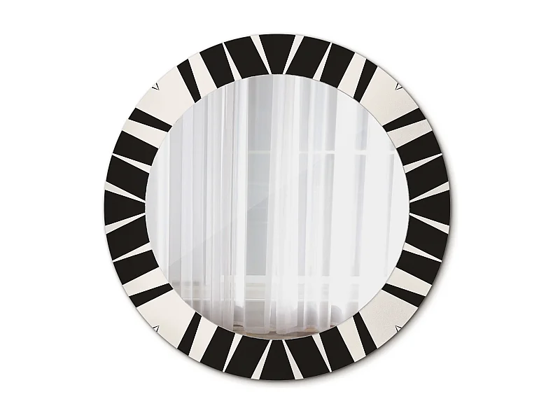 Decoratieve ronde spiegel - Abstracte geometrie - 60 cm