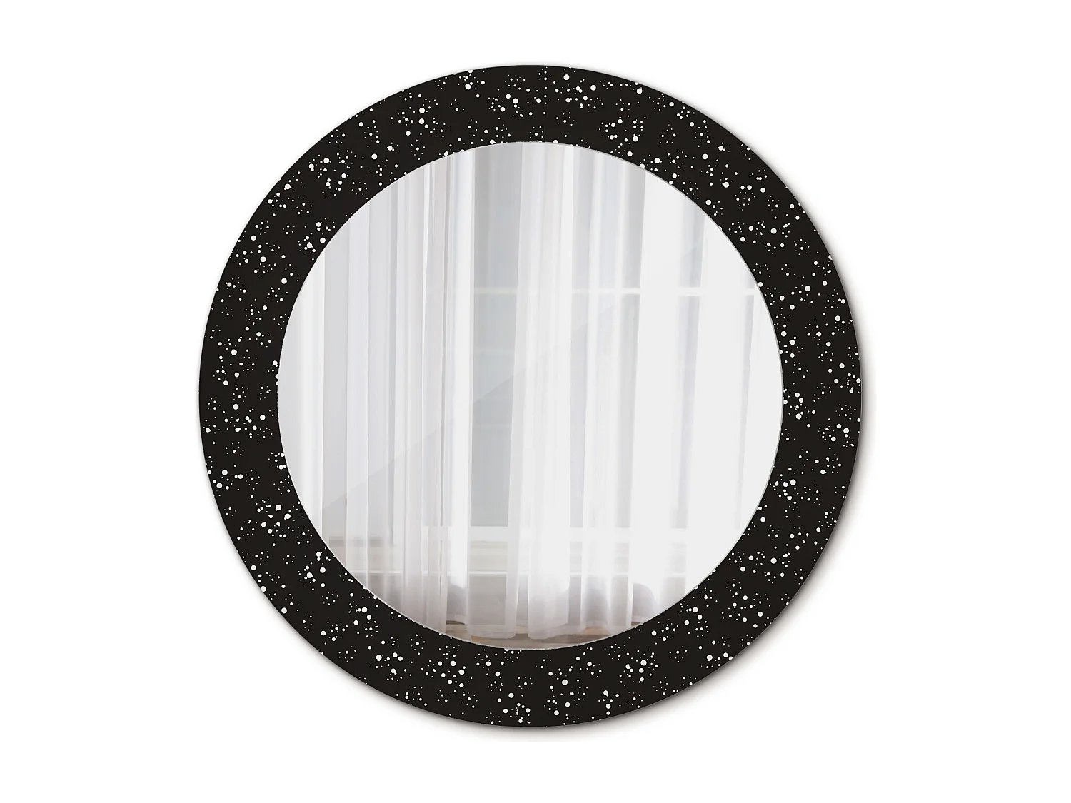 Dekorativer runder Spiegel – Chaotische Punkte – 60 cm