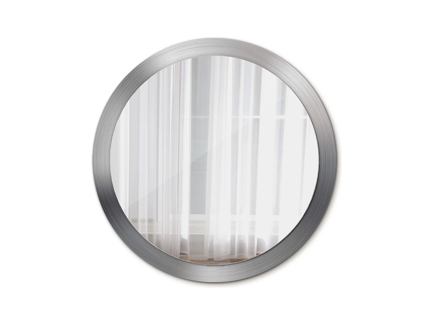 Decoratieve ronde spiegel - metaallook - 100 cm