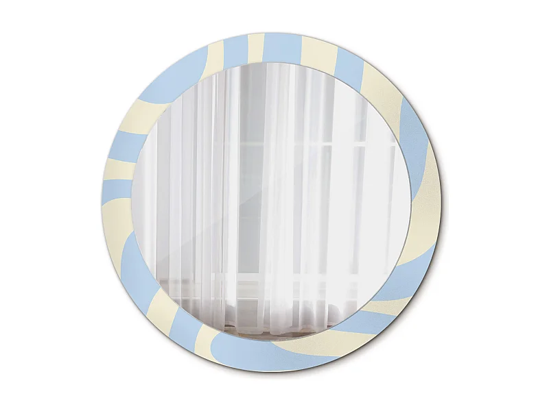 Dekorativer runder Spiegel – abstrakte Form – 80 cm