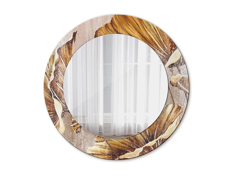 Runder dekorativer Spiegel - Böhmische Blätter - 50 cm