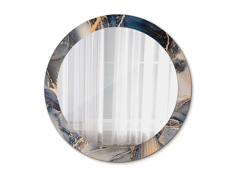 Miroir rond décoratif - Peintures abstraites - 80 cm