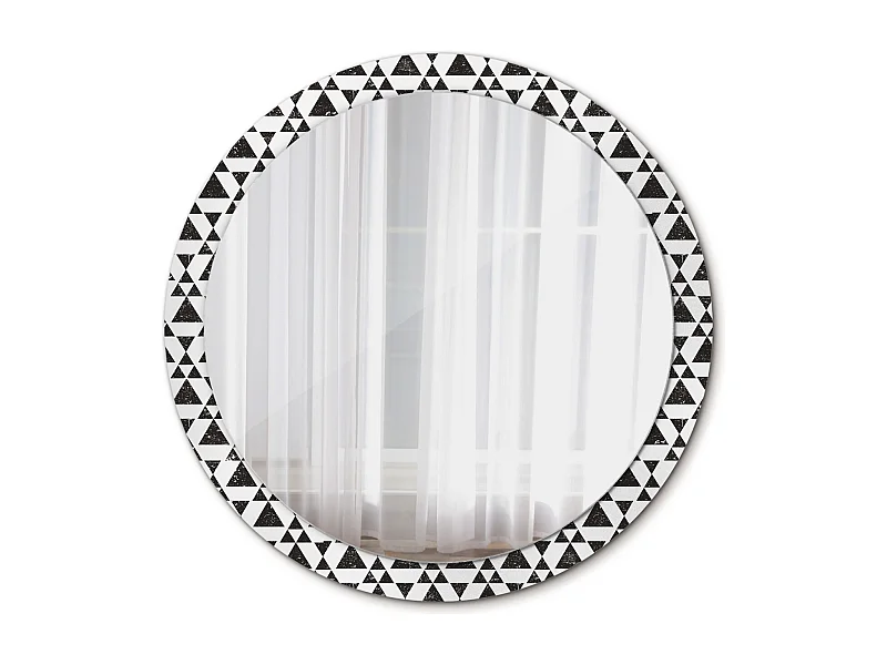 Runder dekorativer Spiegel - Geometrie-Dreiecke - 100 cm