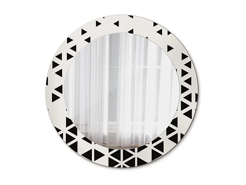 Dekorativer runder Spiegel - Geometrische Abstraktion - 60 cm