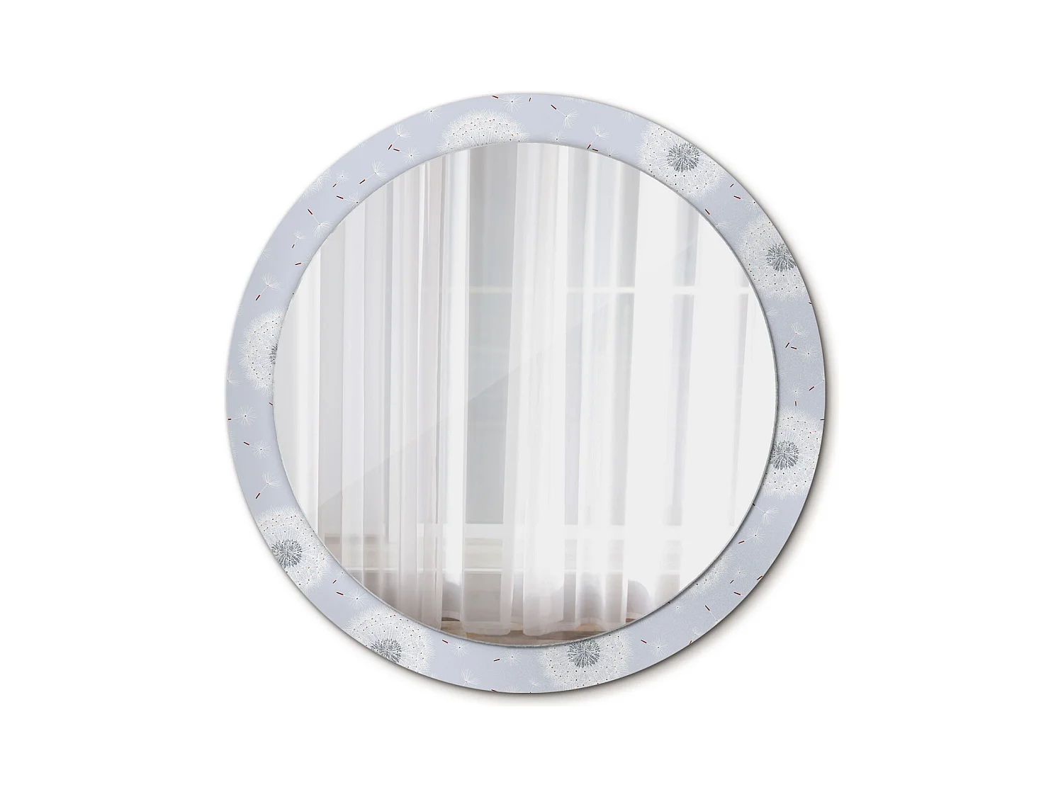 Miroir rond décoratif - Pissenlits - 90 cm