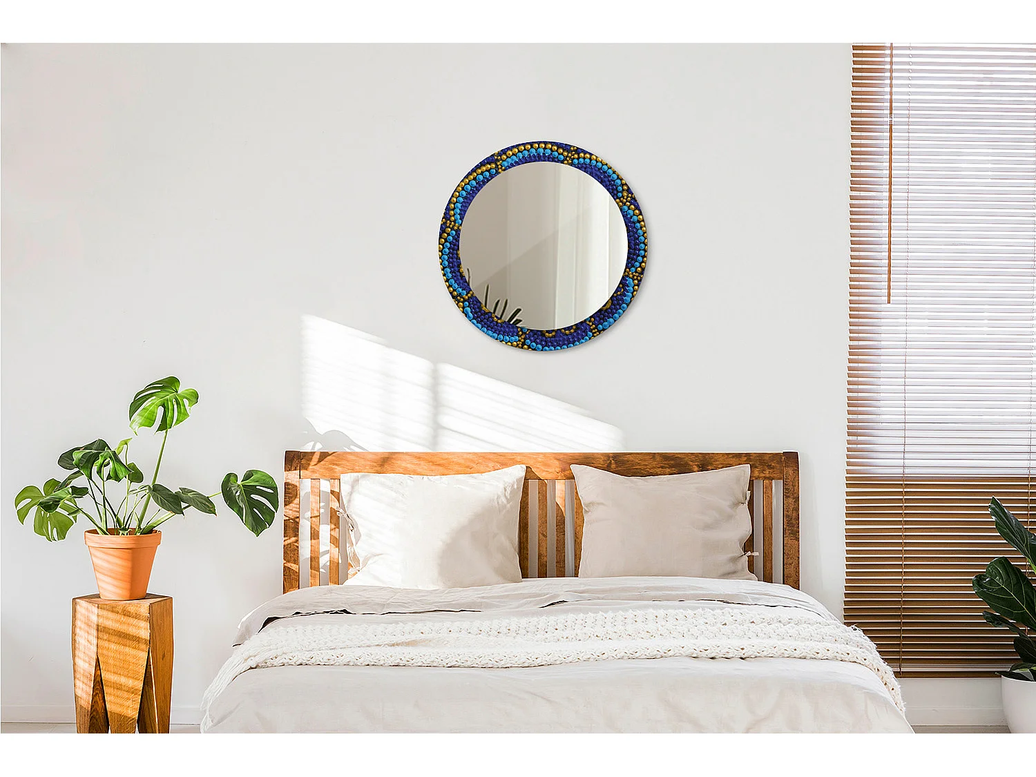 Miroir rond décoratif - Motif Carnaval - 60 cm