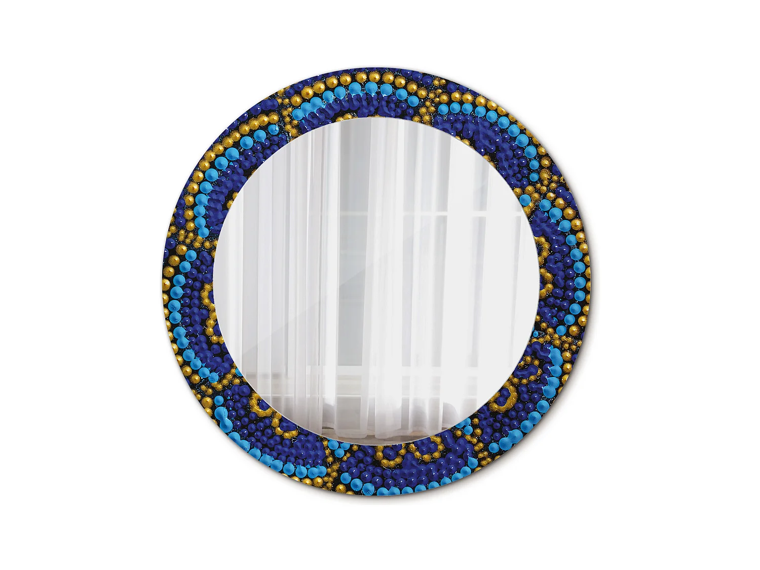Miroir rond décoratif - Motif Carnaval - 60 cm