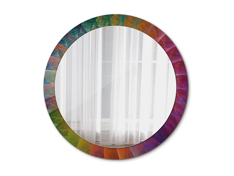 Dekorativer runder Spiegel - Farbpalette - 90 cm