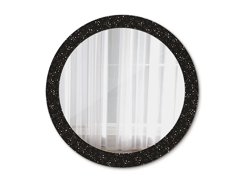 Miroir rond décoratif - Points chaotiques - 80 cm
