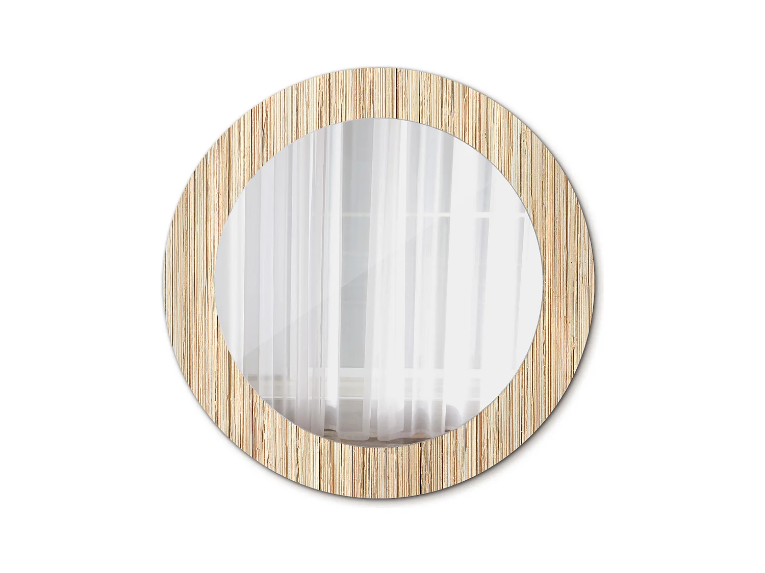Ronde decoratieve spiegel - bamboestro - 60 cm