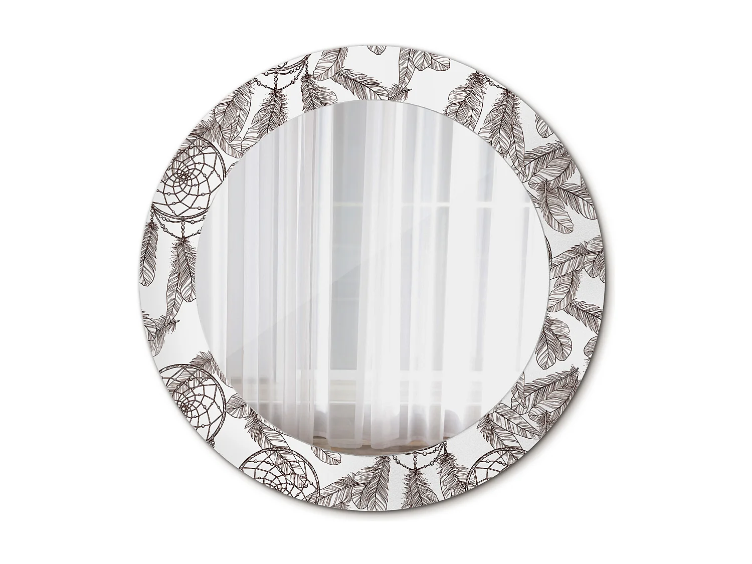 Miroir rond décoratif - Attrape-rêves - 70 cm