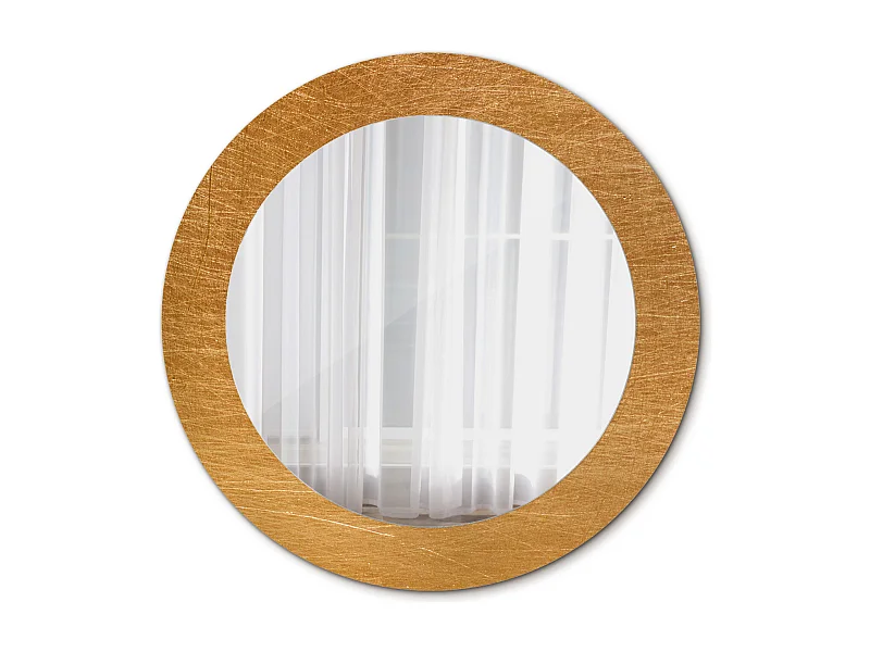 Miroir rond décoratif - Style loft vintage - 60 cm