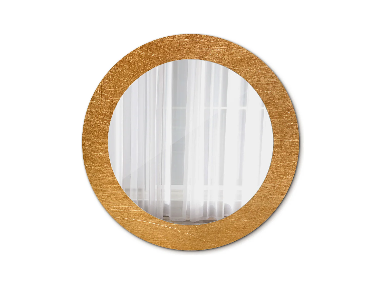 Miroir rond décoratif - Style loft vintage - 60 cm