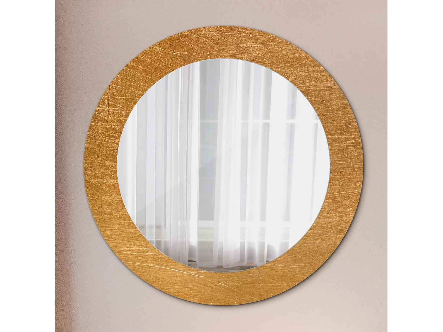 Runder dekorativer Spiegel - Vintage-Loft-Stil - 60 cm