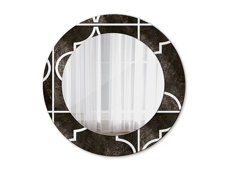 Dekorativer runder Spiegel - Antik-Design - 50 cm