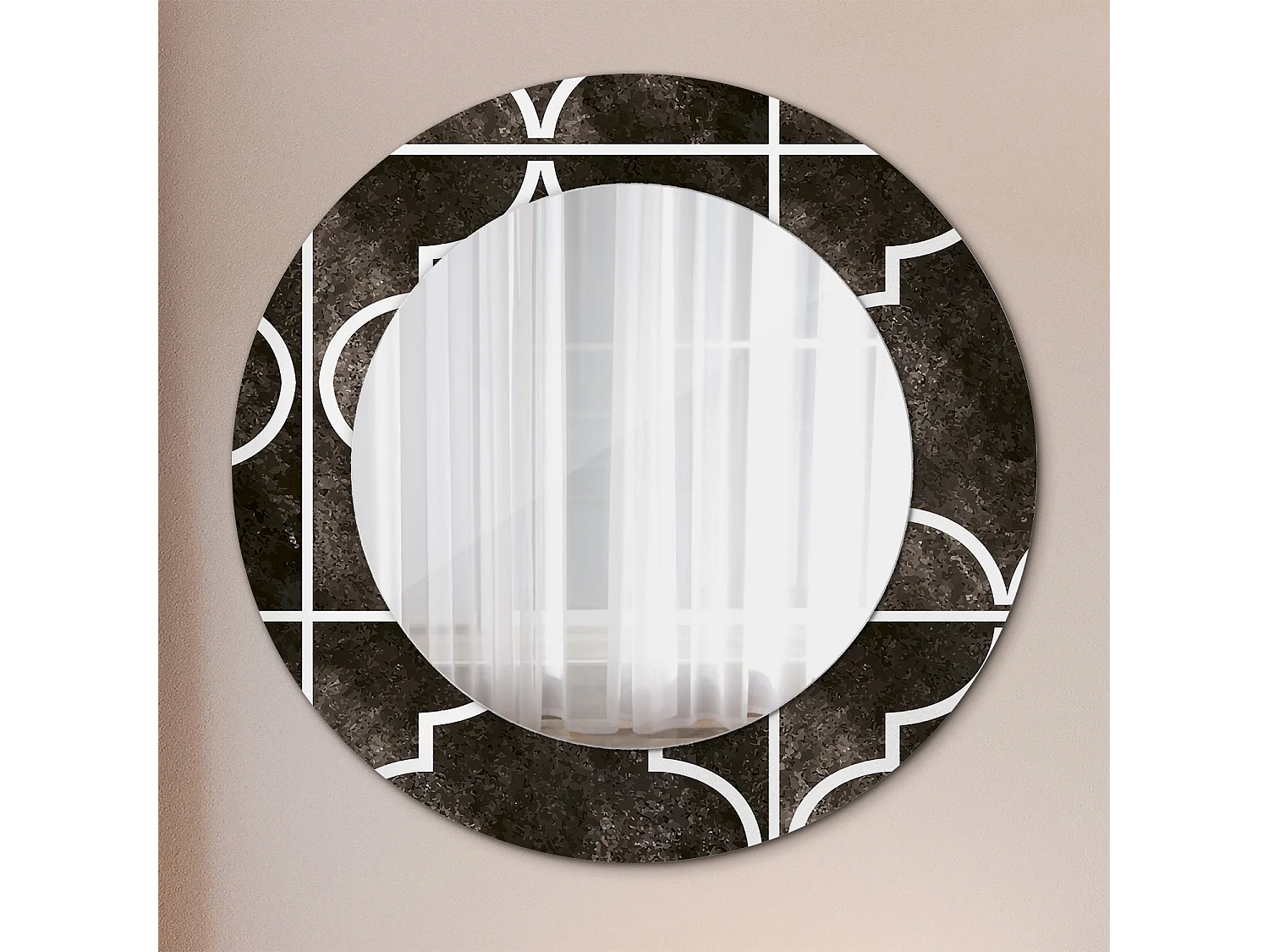 Decoratieve ronde spiegel - antiek design - 50 cm