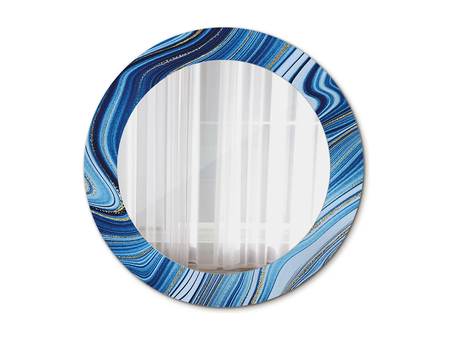 Runder dekorativer Spiegel - Marble River - 60 cm