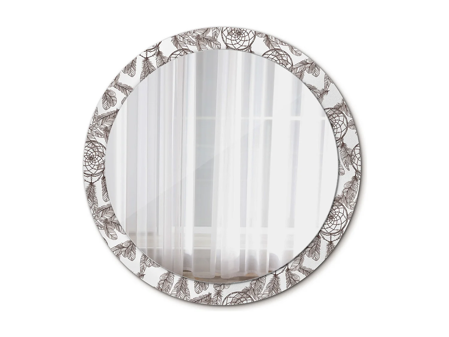 Miroir rond décoratif - Attrape-rêves - 90 cm