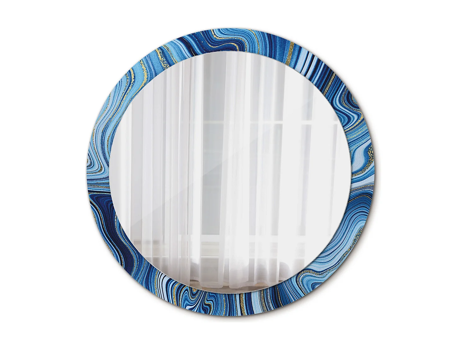 Runder dekorativer Spiegel - Marble River - 90 cm