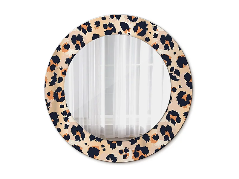 Miroir rond décoratif - Motif à pois - 50 cm