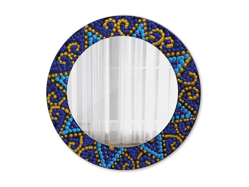 Miroir rond décoratif - Motif Carnaval - 50 cm
