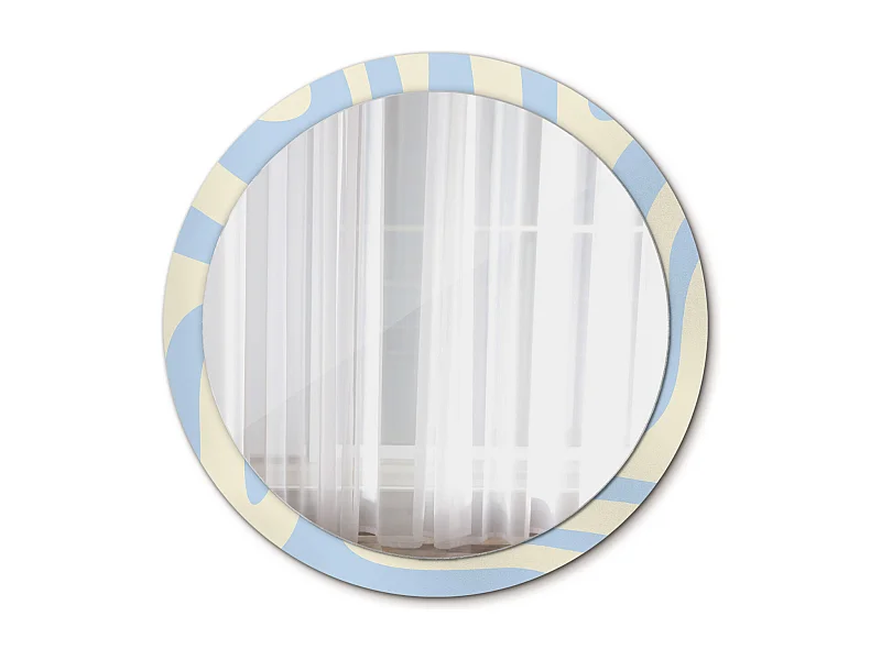 Miroir rond décoratif - Forme abstraite - 100 cm