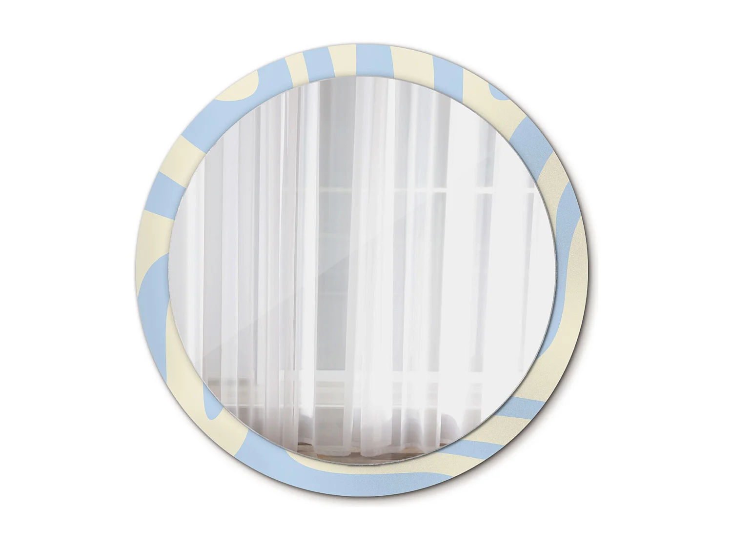 Miroir rond décoratif - Forme abstraite - 100 cm