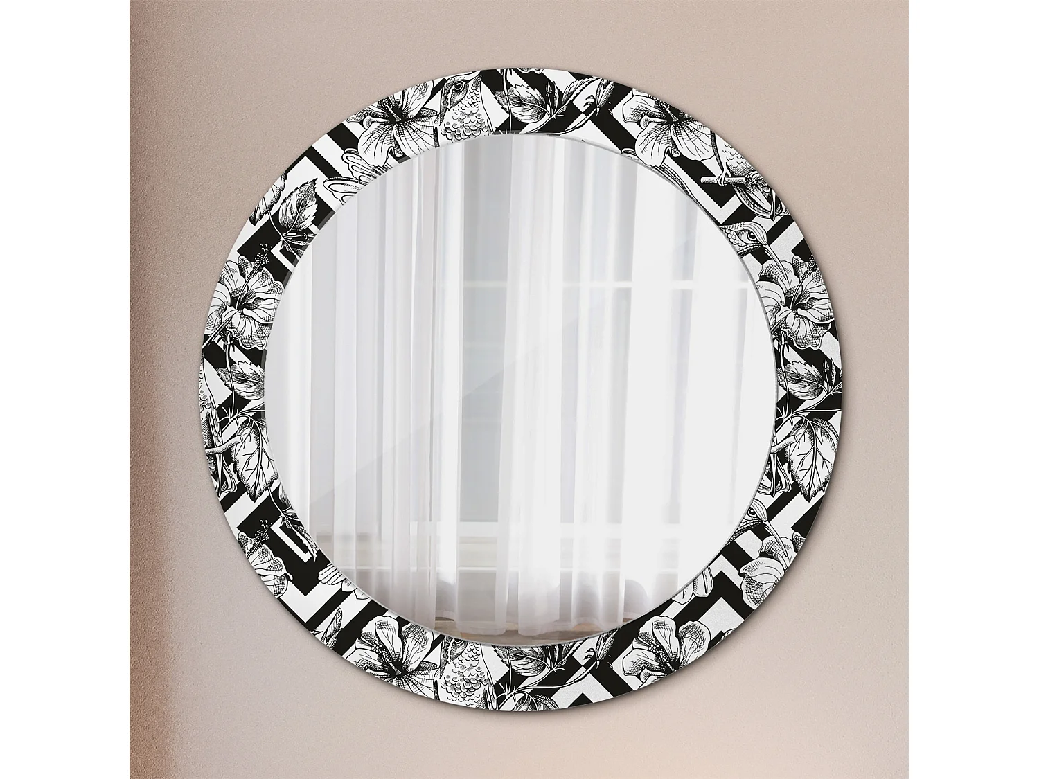 Dekorativer runder Spiegel - Colibrì - 60 cm
