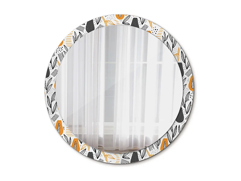 Miroir rond décoratif - Papayes - 100 cm