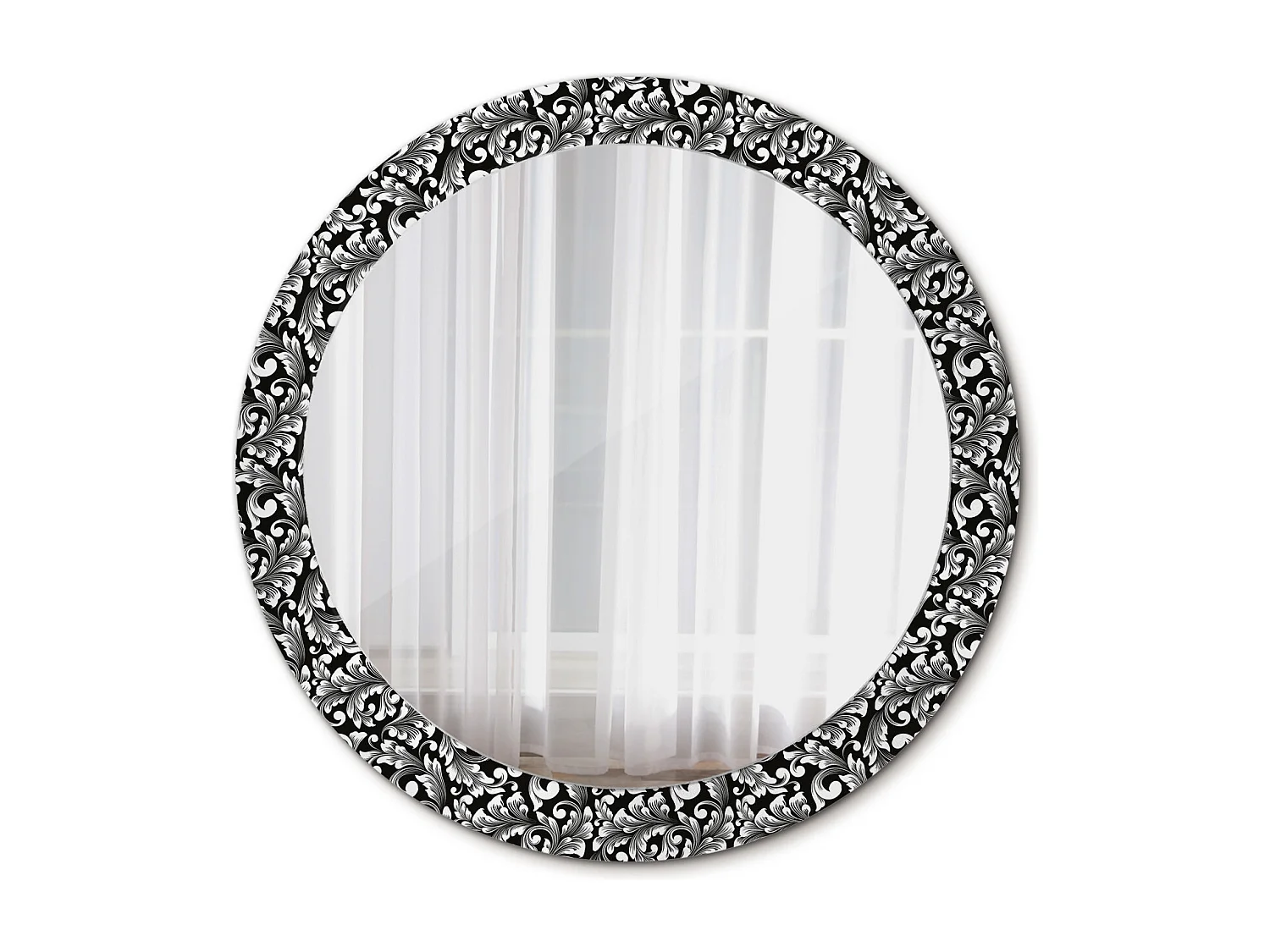 Miroir rond décoratif - Ornement - 80 cm