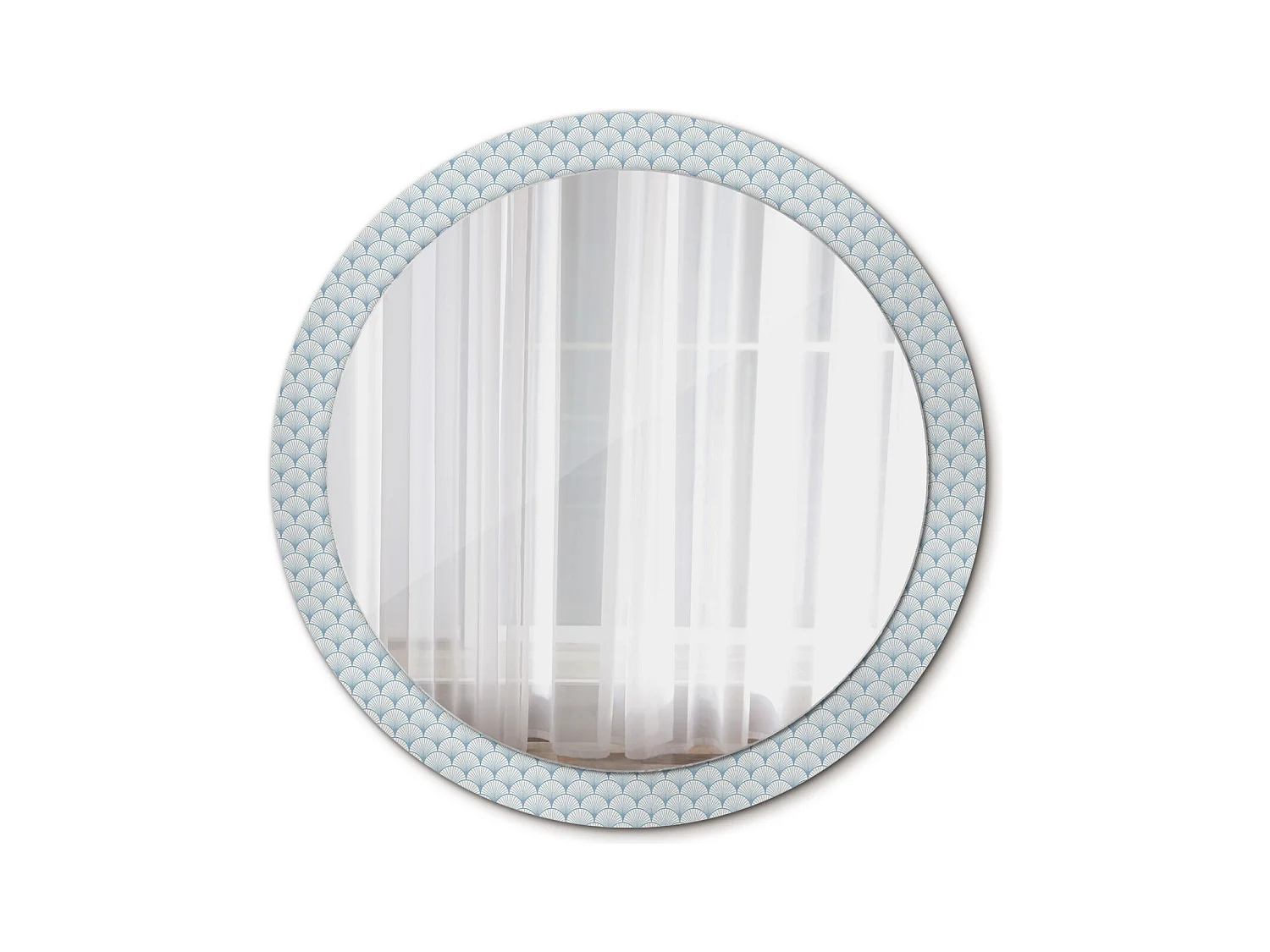 Ronde Decoratieve Spiegel - Retro Vintage Patroon - 90cm