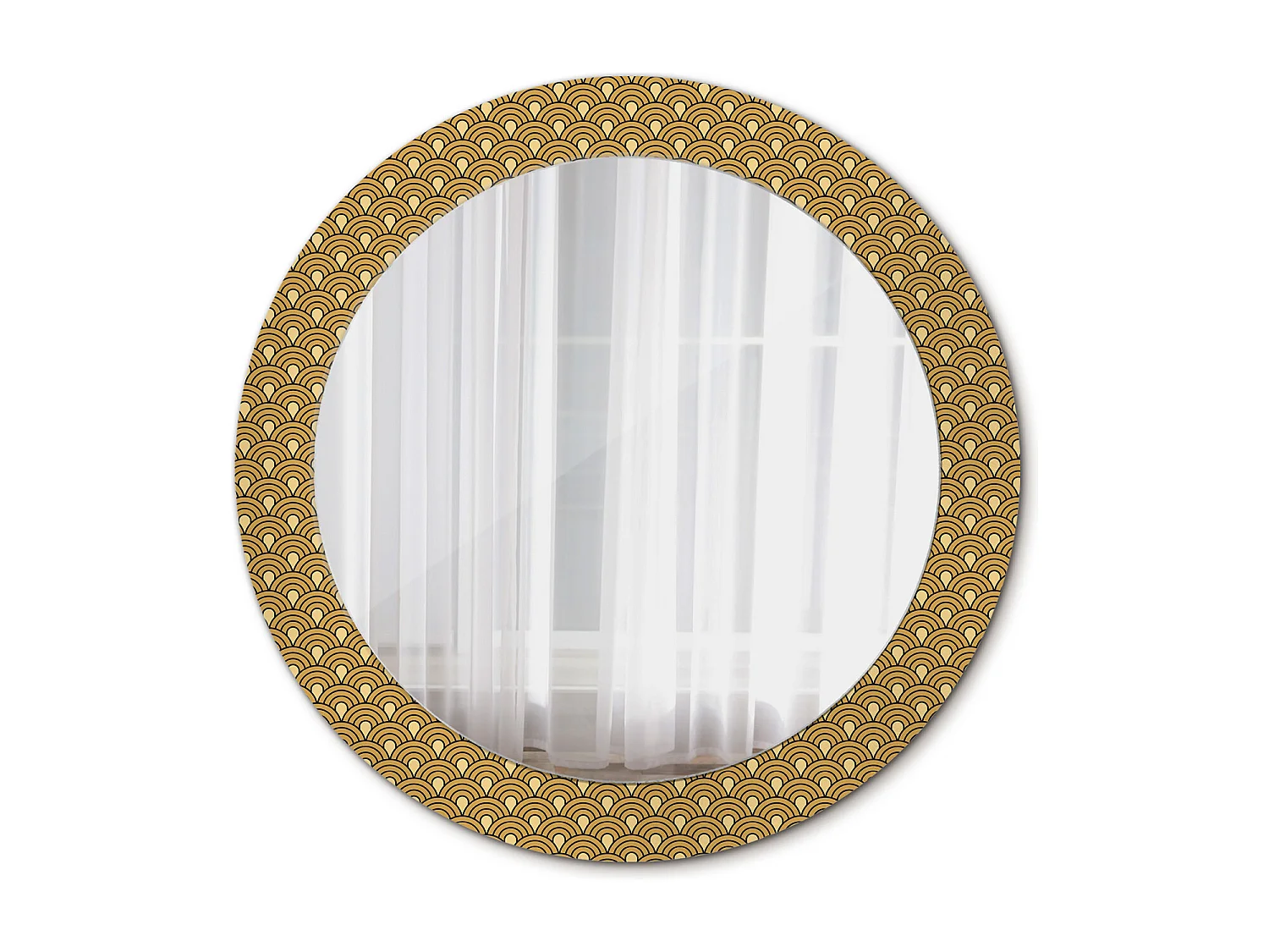 Runder dekorativer Spiegel – Retro-Druck – 60 cm