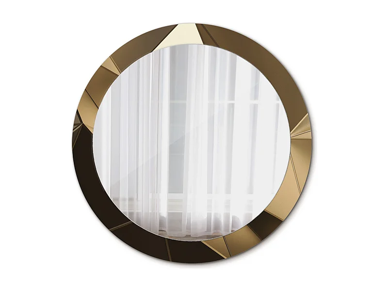 Decoratieve ronde spiegel - Moderne Abstractie - 80 cm