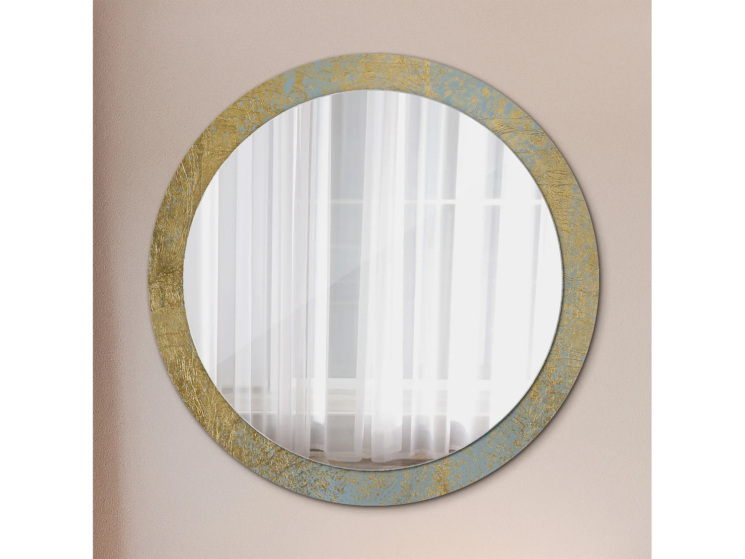 Ronde decoratieve spiegel - Loftmodel - 90 cm