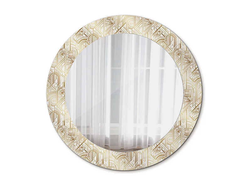Runder dekorativer Spiegel - Art-Deco-Komposition - 60 cm