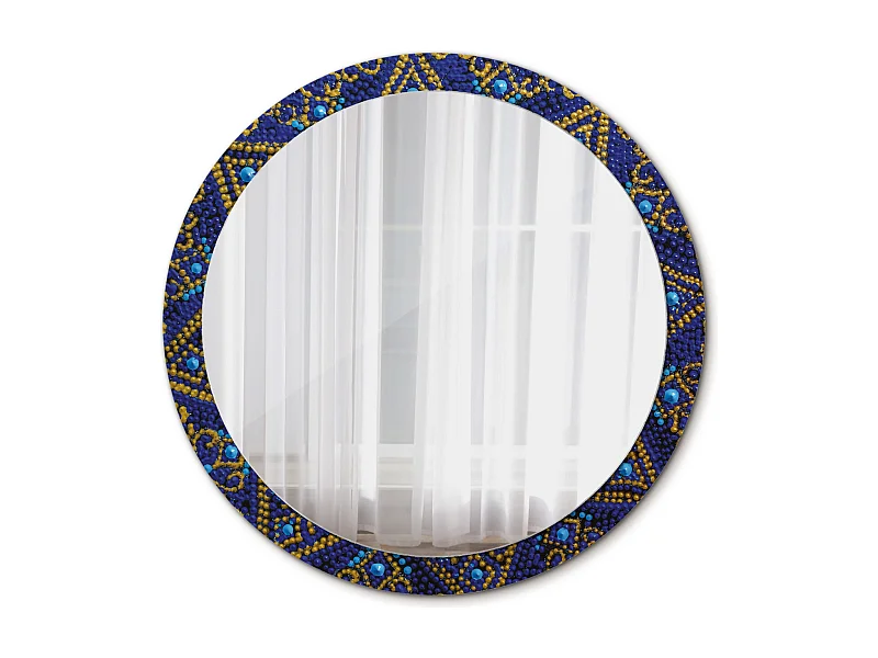 Dekorativer runder Spiegel - Karnevalsmotiv - 100 cm