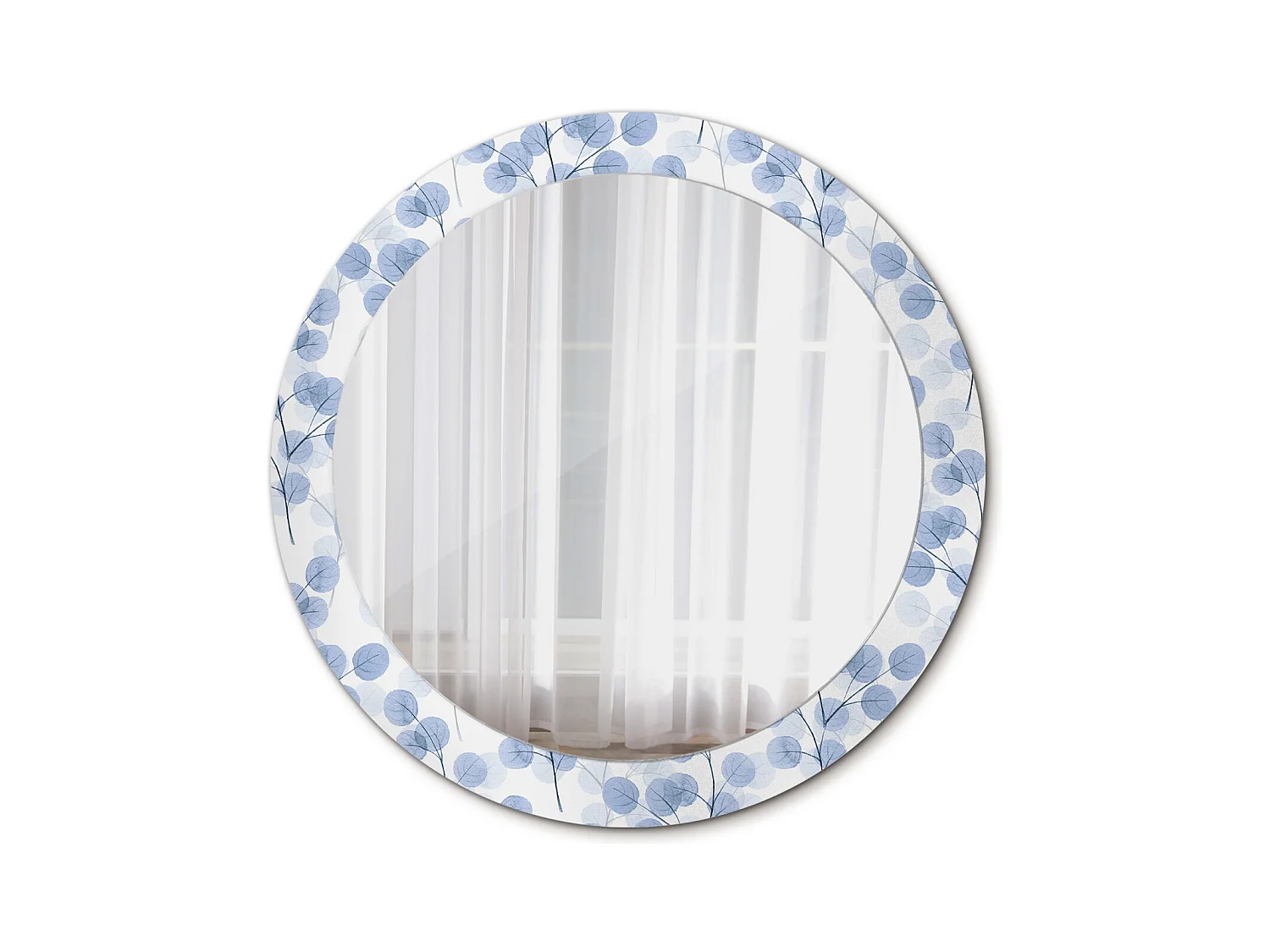 Specchio rotondo decorativo - Foglie di rami - 80 cm