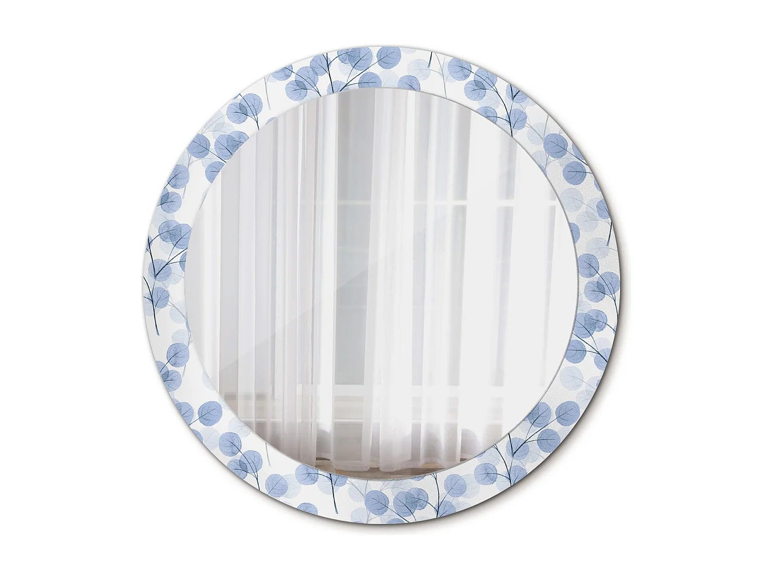 Dekorativer runder Spiegel – Astblätter – 80 cm