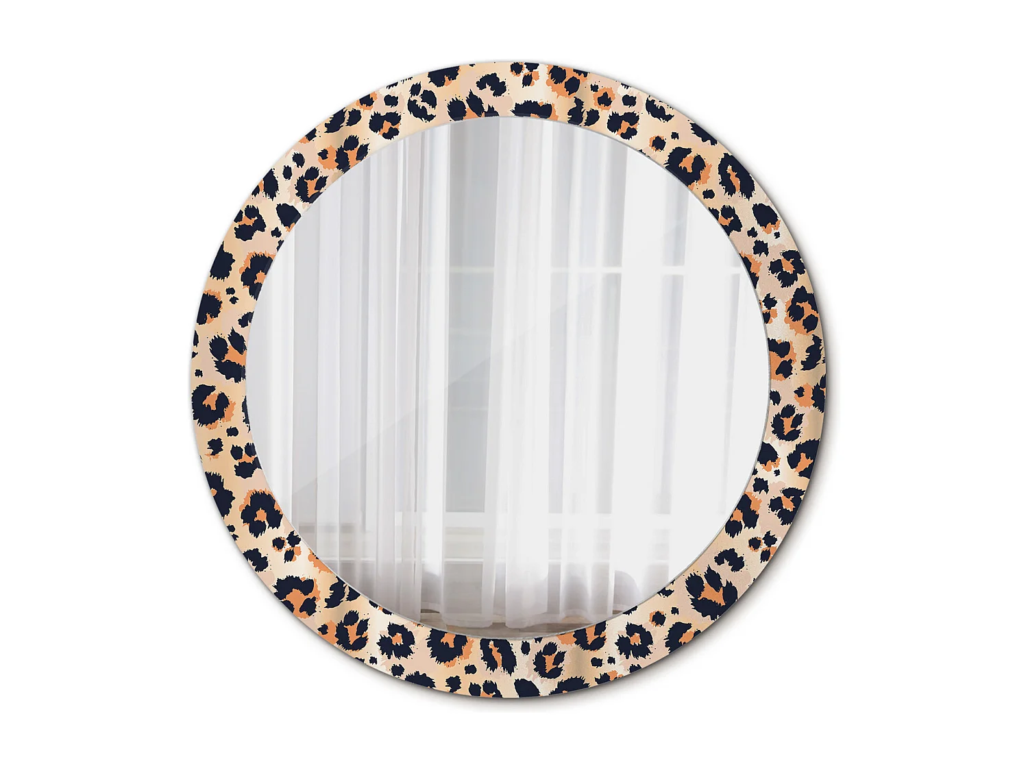 Dekorativer runder Spiegel - Polka Dot Print - 80 cm