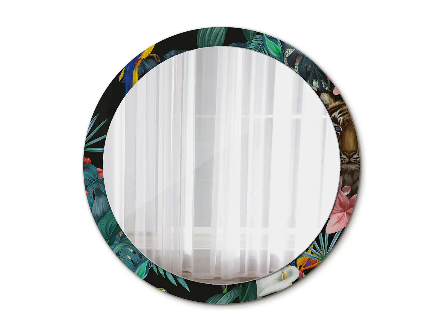 Specchio rotondo decorativo - Vintage Jungle - 100 cm