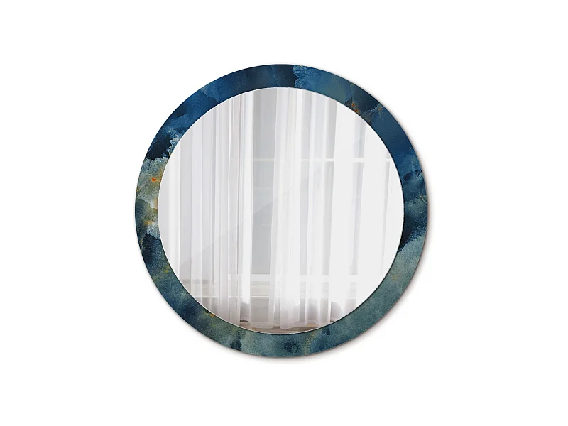 Runder dekorativer Spiegel – Onyx-Marmor – 90 cm