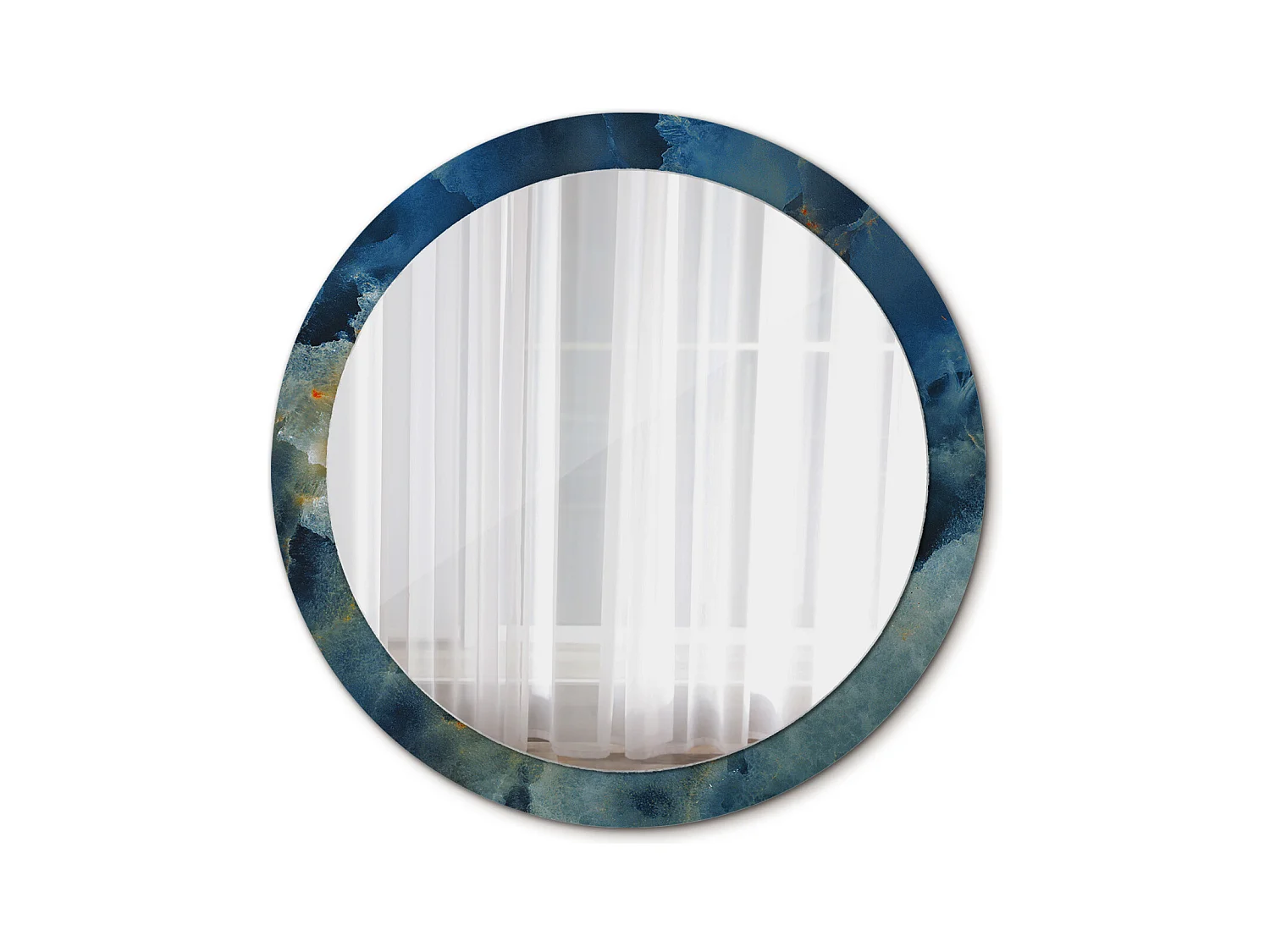 Miroir rond décoratif - Marbre Onyx - 90 cm