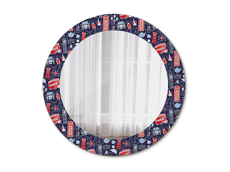 Miroir rond décoratif - Londres - 60 cm